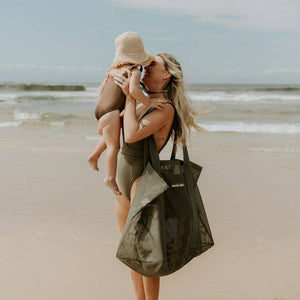 Beach Hauler™ Mesh Beach Bag - Pandanus - Abigail Fox Designs Nantucket