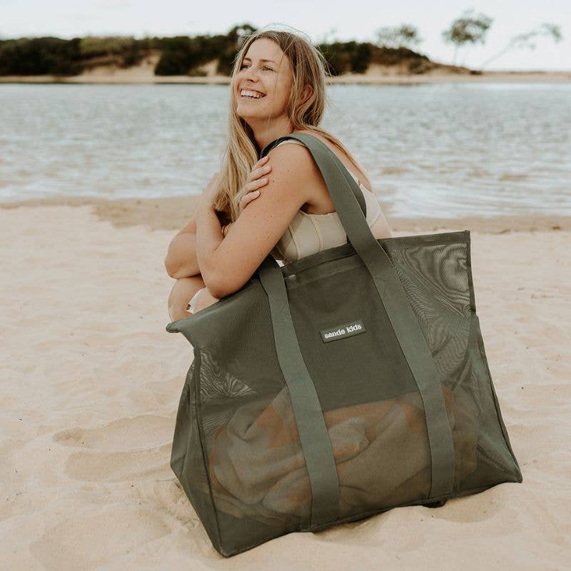 Beach Hauler™ Mesh Beach Bag - Pandanus - Abigail Fox Designs Nantucket