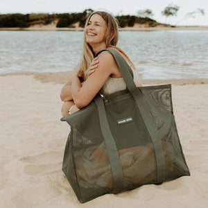Beach Hauler™ Mesh Beach Bag - Pandanus - Abigail Fox Designs Nantucket