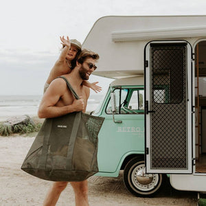 Beach Hauler™ Mesh Beach Bag - Pandanus - Abigail Fox Designs Nantucket