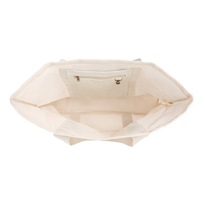 Beach Hauler™ Mesh Beach Bag - Sand - Abigail Fox Designs Nantucket