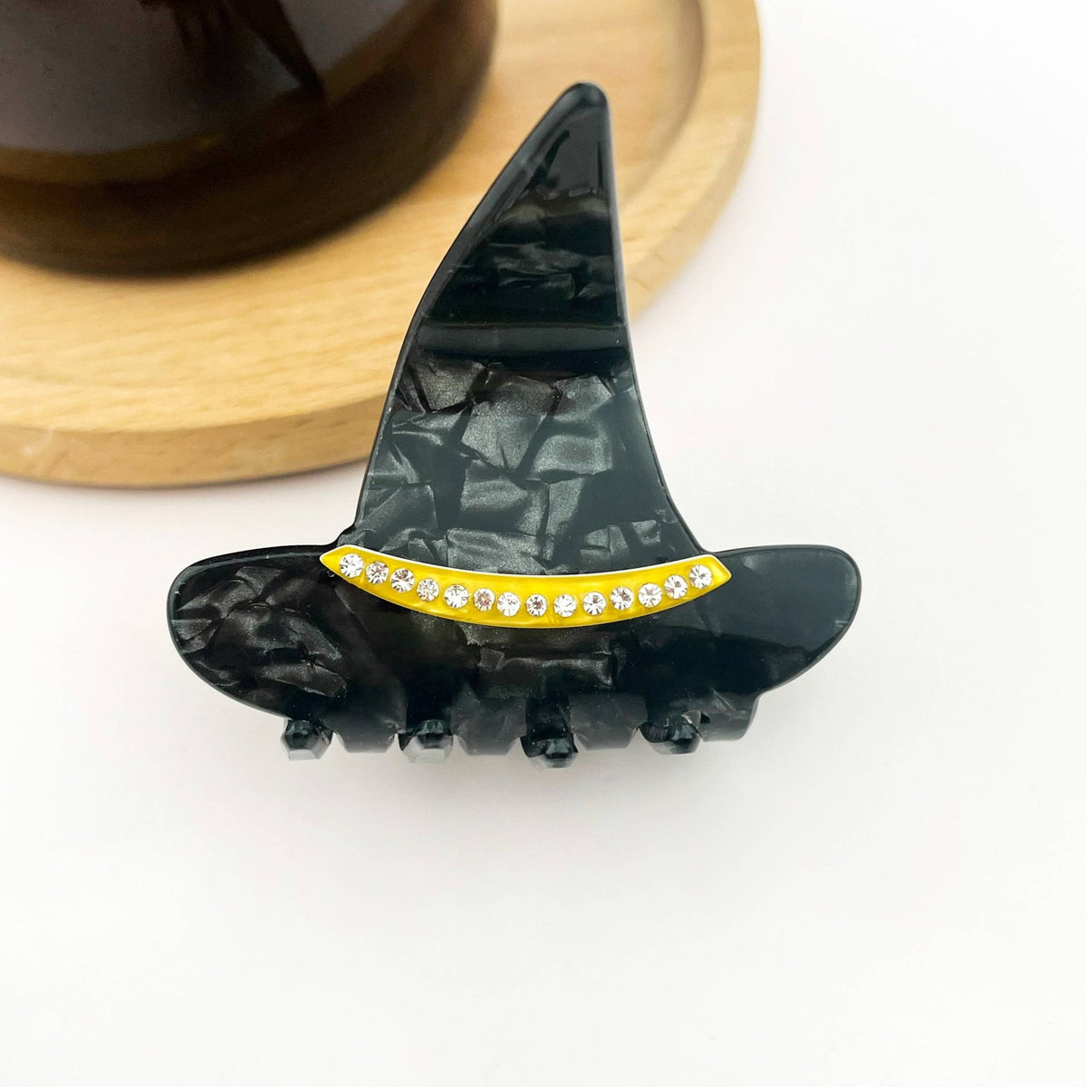 Black Witch Hat Hair Claw Clip, Halloween Hair Accessories - Abigail Fox Designs Nantucket