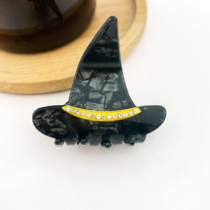 Black Witch Hat Hair Claw Clip, Halloween Hair Accessories - Abigail Fox Designs Nantucket