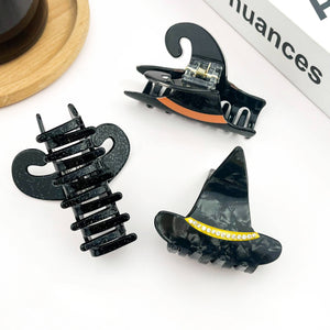 Black Witch Hat Hair Claw Clip, Halloween Hair Accessories - Abigail Fox Designs Nantucket