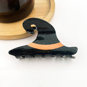 Black Witch Hat Hair Claw Clip, Halloween Hair Accessories - Abigail Fox Designs Nantucket