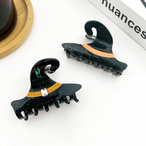 Black Witch Hat Hair Claw Clip, Halloween Hair Accessories - Abigail Fox Designs Nantucket