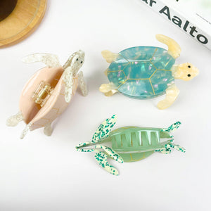 Blue Turtle Claw Clip,Animal Hair Clip - Abigail Fox Designs Nantucket