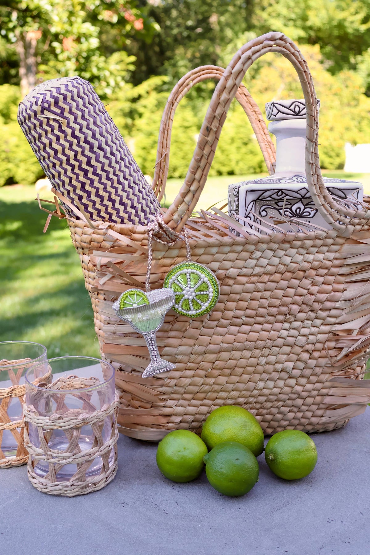 Margarita Hand-Beaded Bag Charm