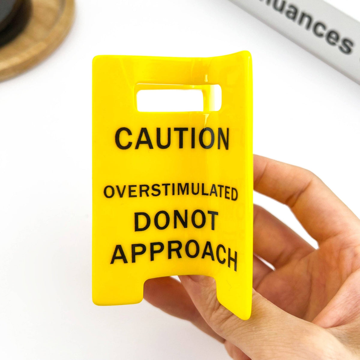 Caution Sign Hair Claw Clip, Fun Hair Clip - Abigail Fox Designs Nantucket
