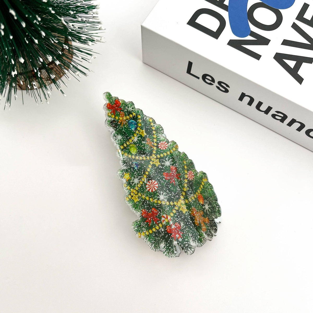 Christmas Tree Hair Clip,Christmas Claw Clip - Abigail Fox Designs Nantucket