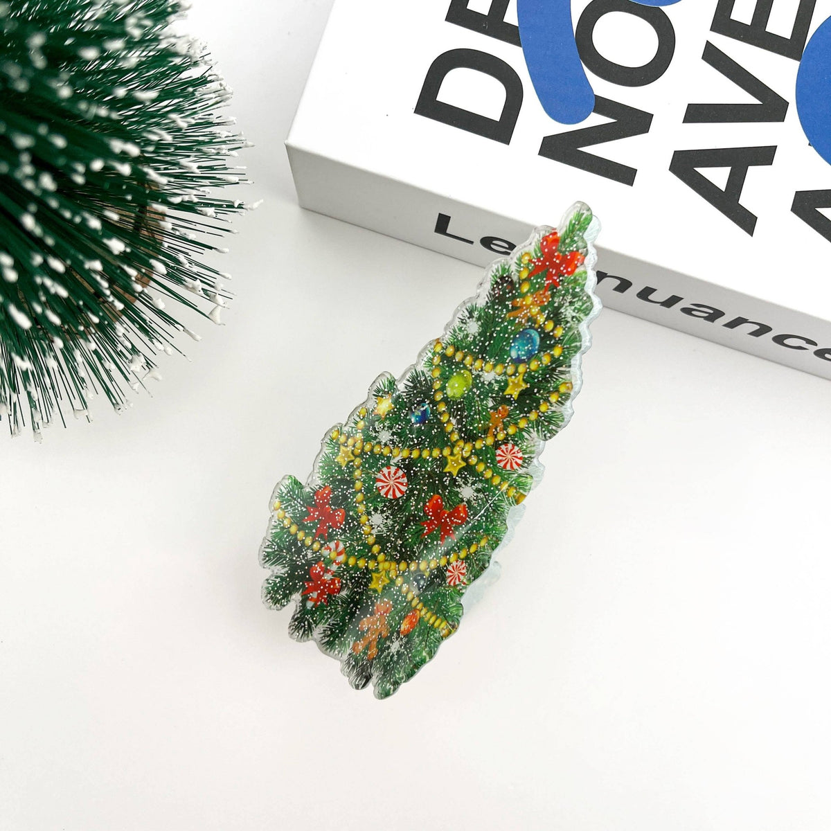 Christmas Tree Hair Clip,Christmas Claw Clip - Abigail Fox Designs Nantucket