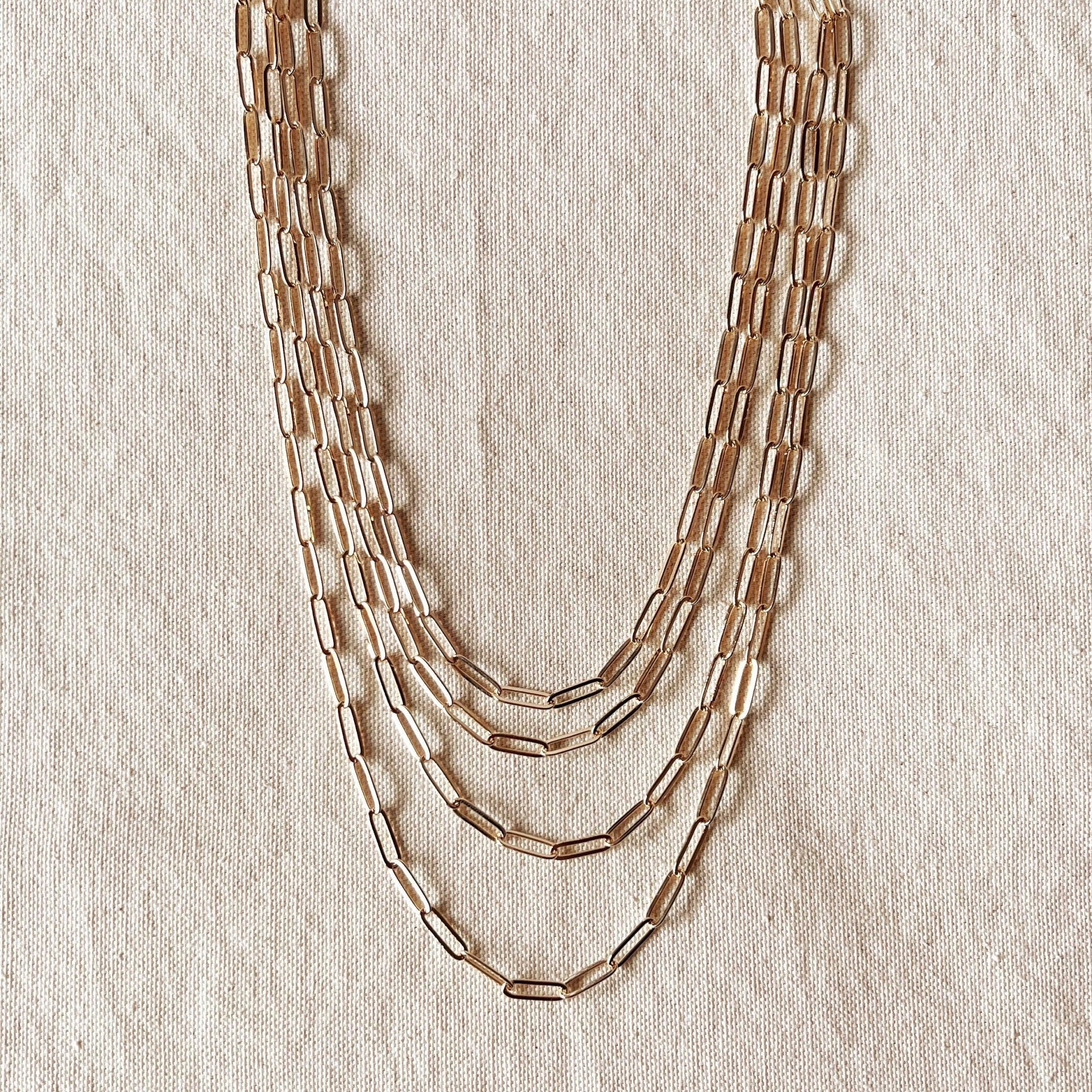 Classic Paperclip Necklace, 18k Gold Filled, Abigail Fox - Abigail Fox Designs