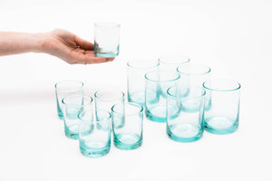 Clear Tumbler Glass Set: 12 L + 12 S (24) - Abigail Fox Designs