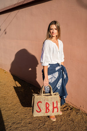Cotton Saline Pareo Hibiscus Tie - Dye - Abigail Fox Designs Nantucket