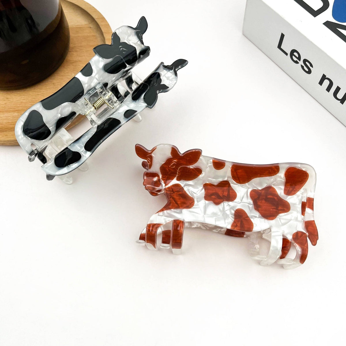 Cow Print Hair Claw Clip, Cute Animal Hair Accessory - Abigail Fox Designs Nantucket