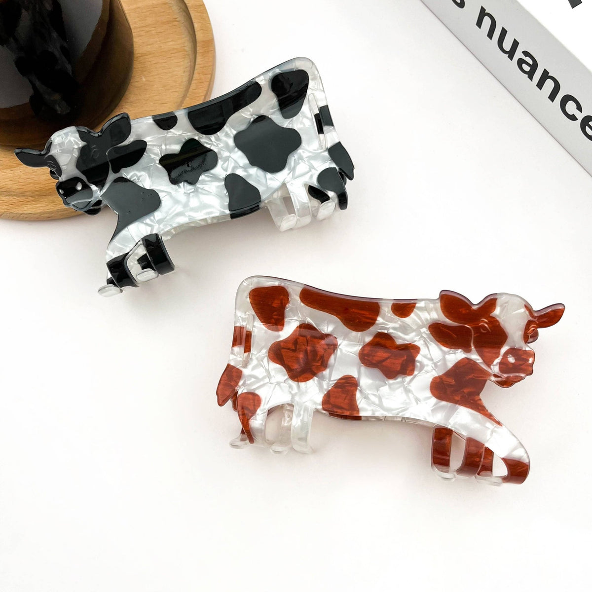 Cow Print Hair Claw Clip, Cute Animal Hair Accessory - Abigail Fox Designs Nantucket