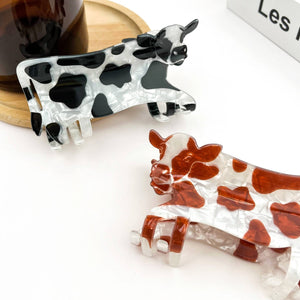Cow Print Hair Claw Clip, Cute Animal Hair Accessory - Abigail Fox Designs Nantucket