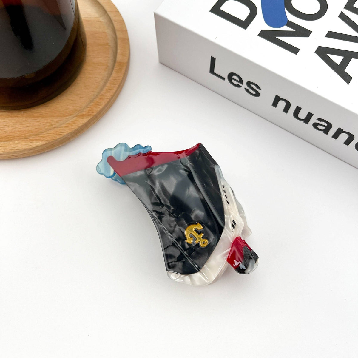 Cruise Ship Hair Clip, Acetate Claw Clip - Abigail Fox Designs Nantucket