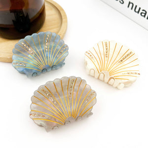Crystal Shell Claw Clip, Ocean Creatures Hair Clip - Abigail Fox Designs Nantucket