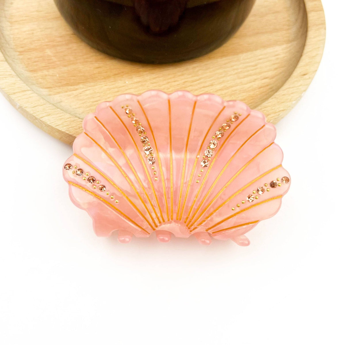 Crystal Shell Claw Clip, Ocean Creatures Hair Clip - Abigail Fox Designs Nantucket