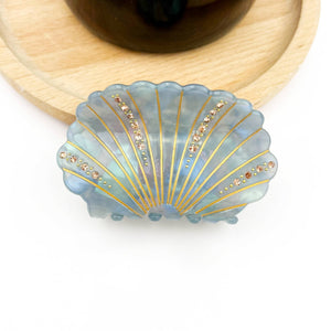 Crystal Shell Claw Clip, Ocean Creatures Hair Clip - Abigail Fox Designs Nantucket