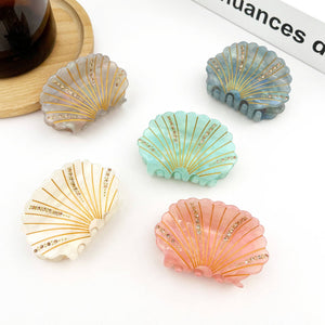 Crystal Shell Claw Clip, Ocean Creatures Hair Clip - Abigail Fox Designs Nantucket