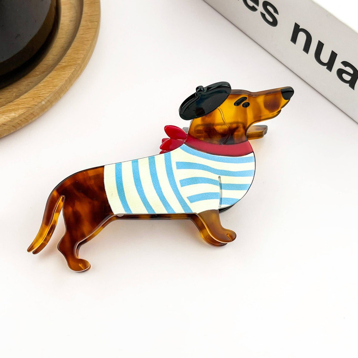 Cute Dog Hair Claw Clip, Acetate Animal Hair Clip - Abigail Fox Designs Nantucket