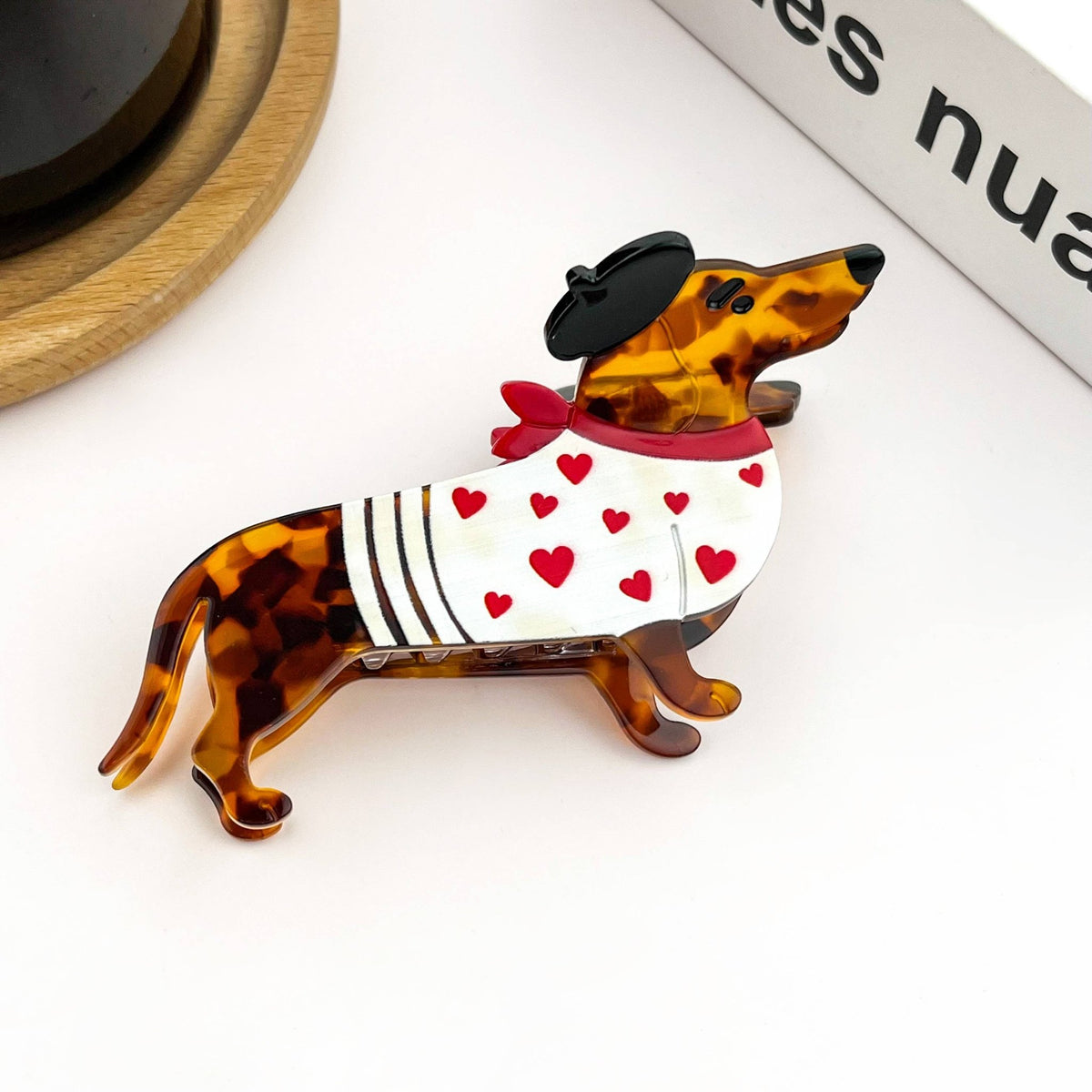 Cute Dog Hair Claw Clip, Acetate Animal Hair Clip - Abigail Fox Designs Nantucket