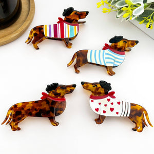 Cute Dog Hair Claw Clip, Acetate Animal Hair Clip - Abigail Fox Designs Nantucket