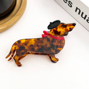 Cute Dog Hair Claw Clip, Acetate Animal Hair Clip - Abigail Fox Designs Nantucket