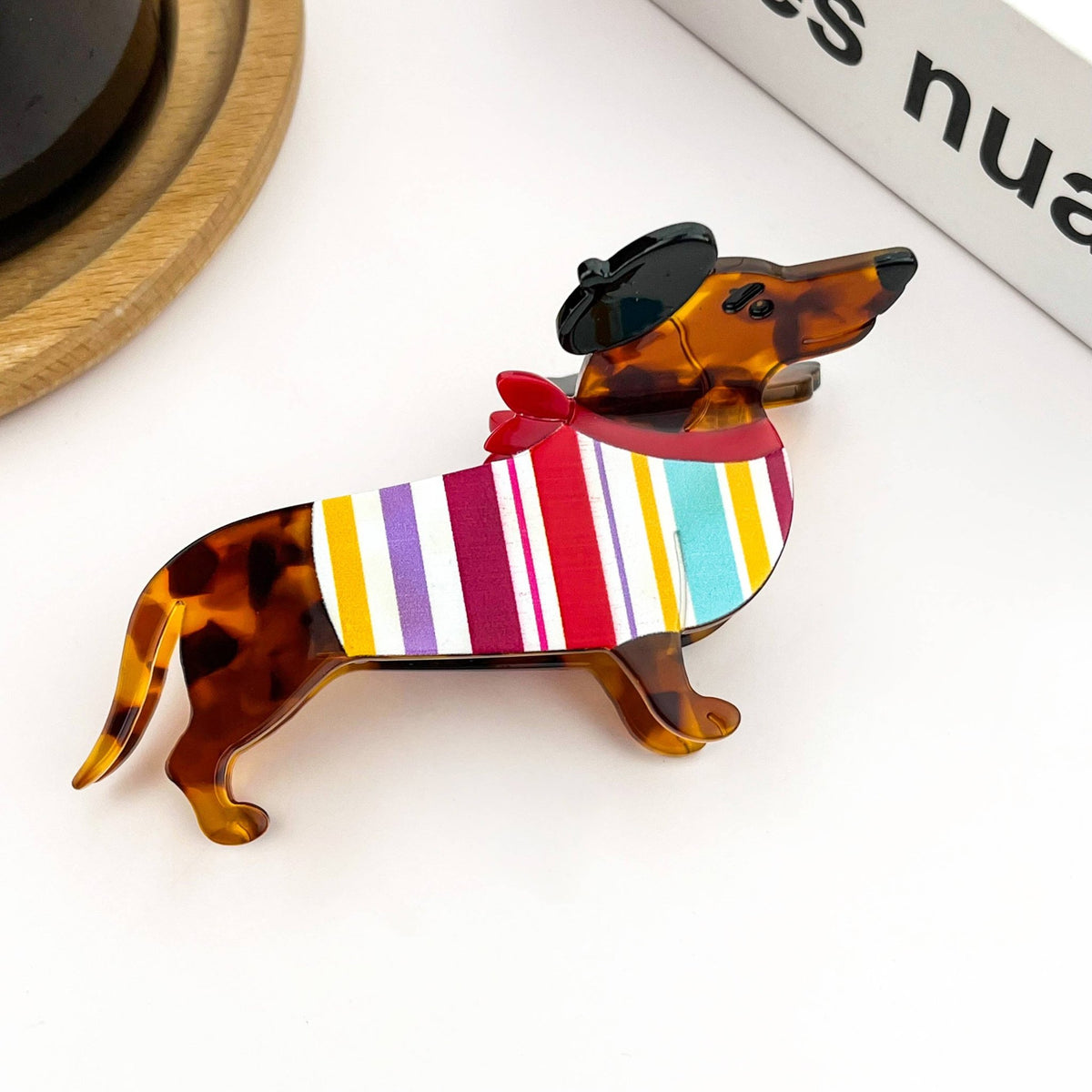 Cute Dog Hair Claw Clip, Acetate Animal Hair Clip - Abigail Fox Designs Nantucket