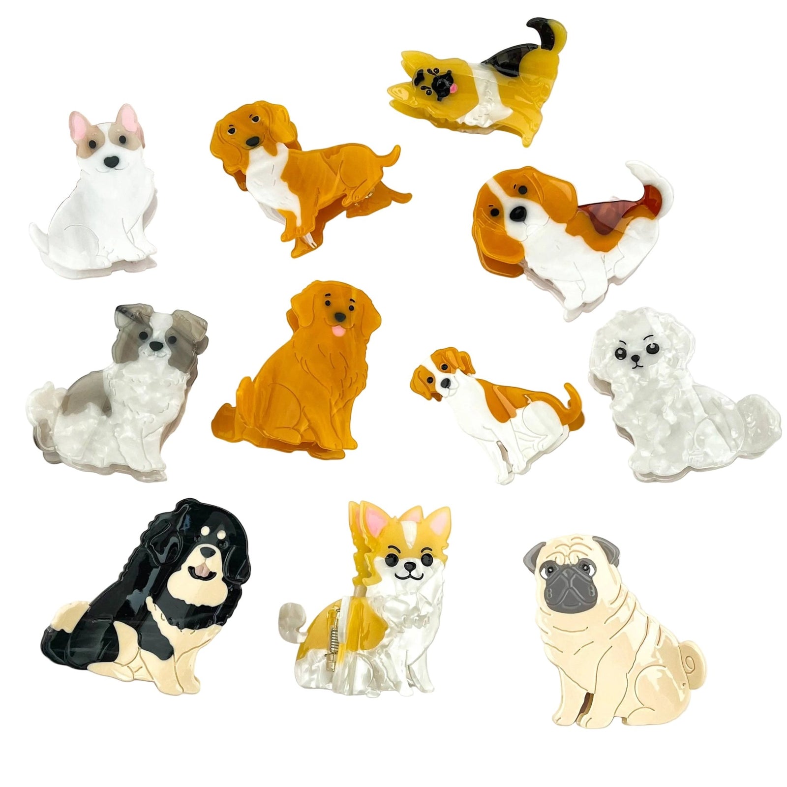 Cute Puppy Hair Claw Clip, Animal Dog Hair Clip - Abigail Fox Designs Nantucket