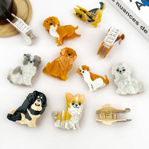 Cute Puppy Hair Claw Clip, Animal Dog Hair Clip - Abigail Fox Designs Nantucket