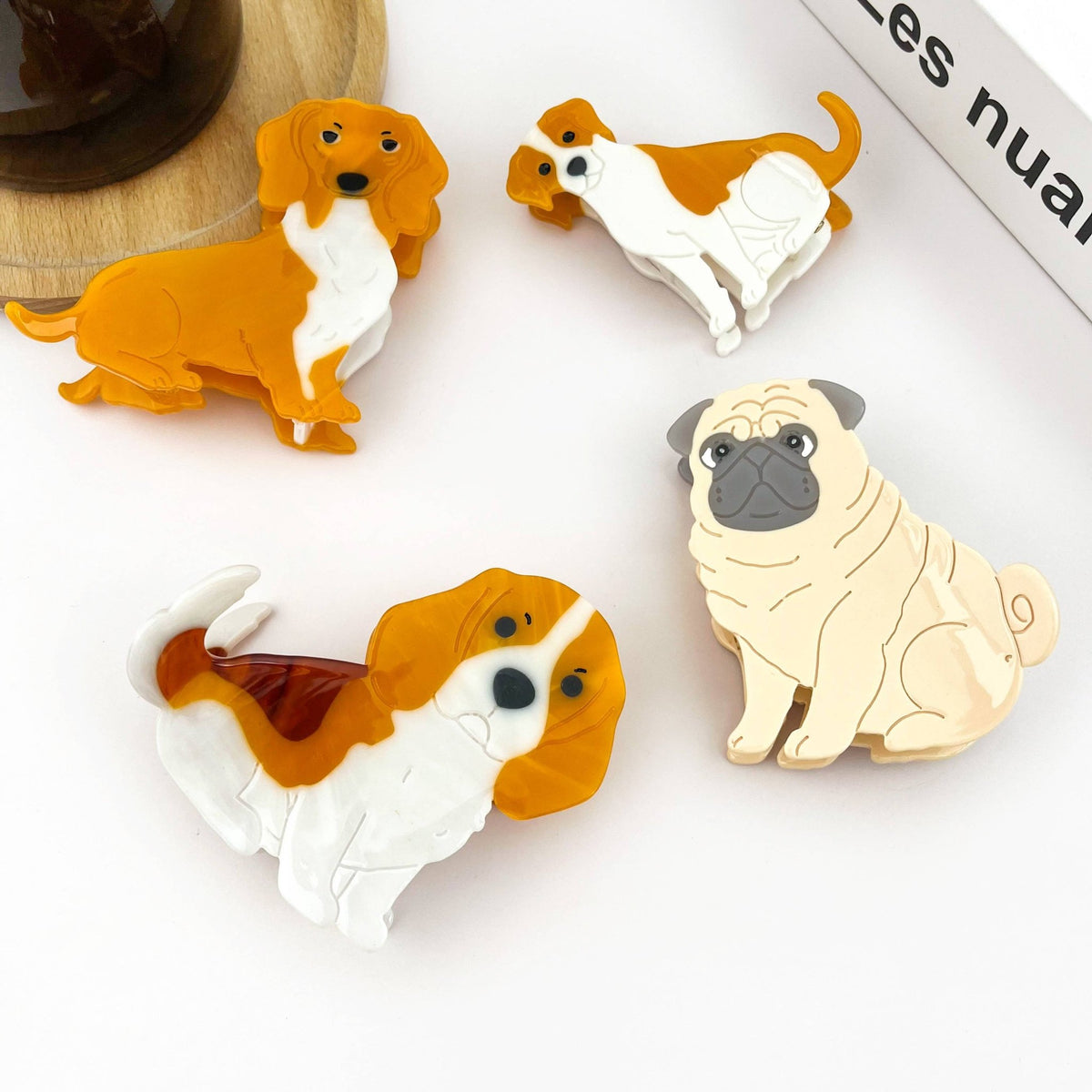 Cute Puppy Hair Claw Clip, Animal Dog Hair Clip - Abigail Fox Designs Nantucket