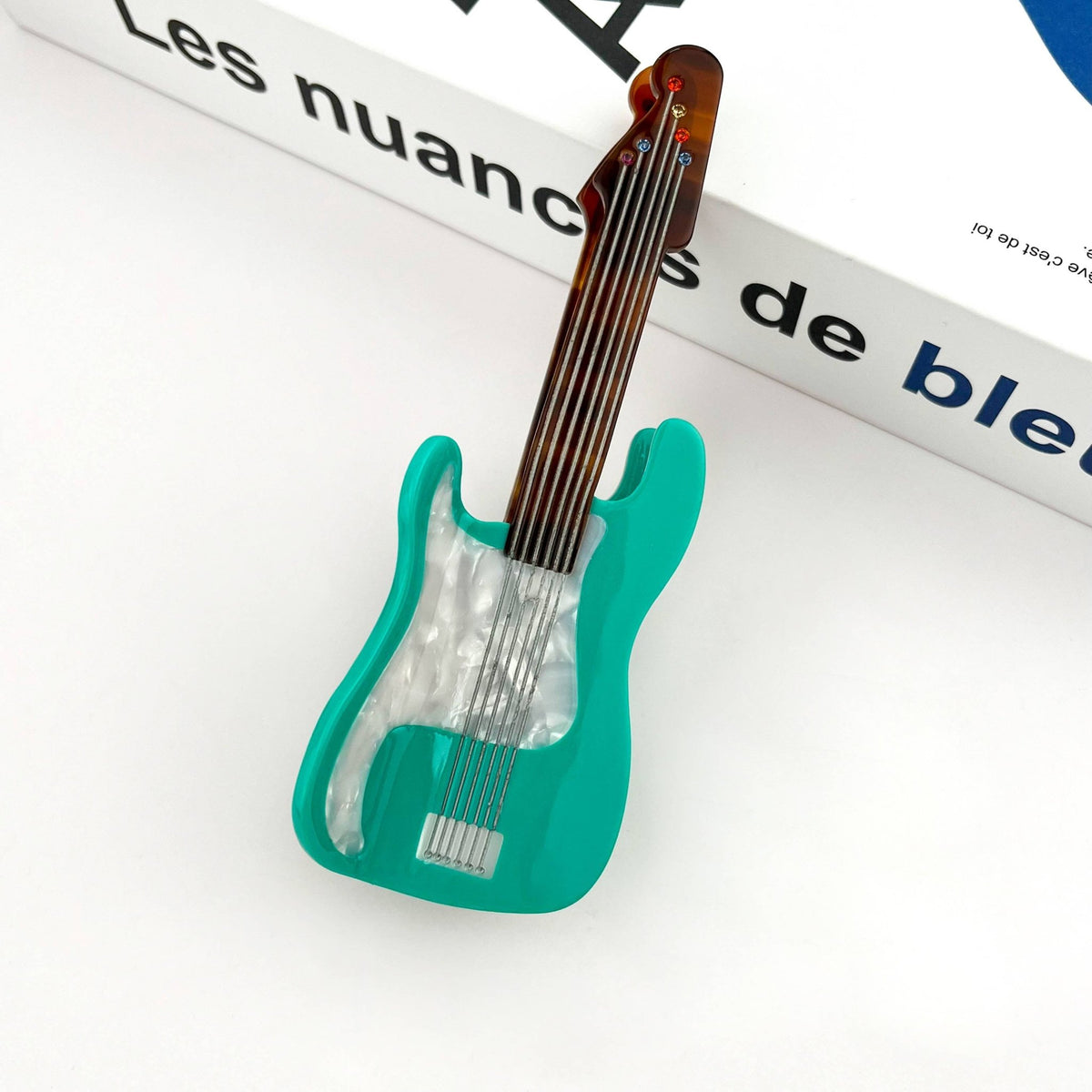 Electric Guitar Claw Clip, Musical Instrument Hair Clip - Abigail Fox Designs Nantucket