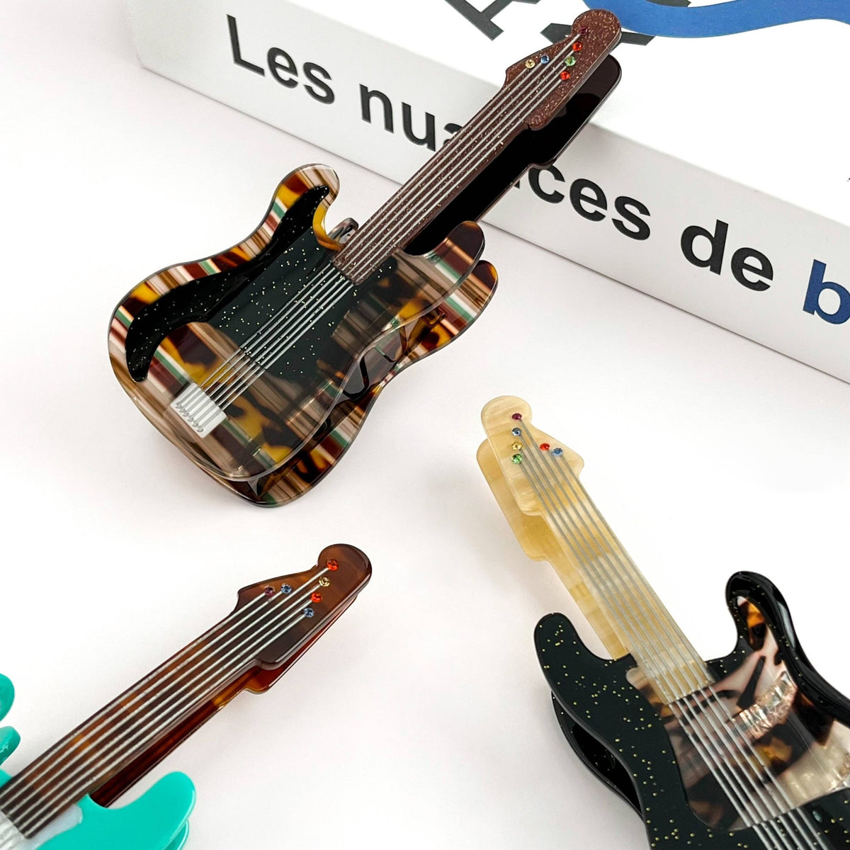 Electric Guitar Claw Clip, Musical Instrument Hair Clip - Abigail Fox Designs Nantucket