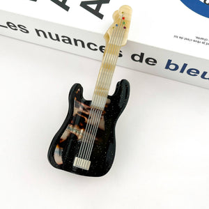 Electric Guitar Claw Clip, Musical Instrument Hair Clip - Abigail Fox Designs Nantucket