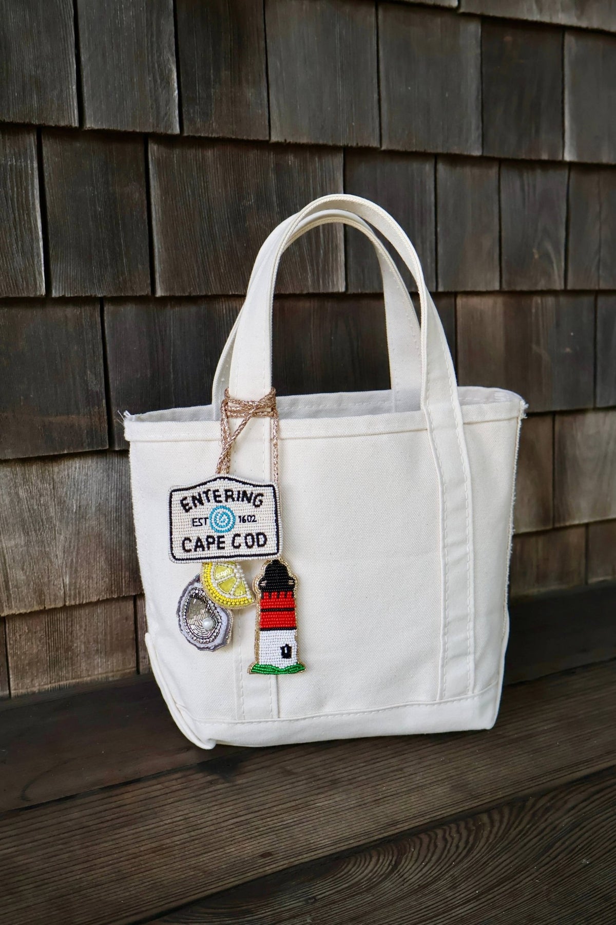 Entering Cape Cod Hand-Beaded Bag Charm - Abigail Fox Designs Nantucket