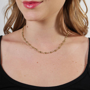 Fancy Puff Links Chain Necklace: 18 inches, 18k Gold Filled, Abigail Fox - Abigail Fox Designs
