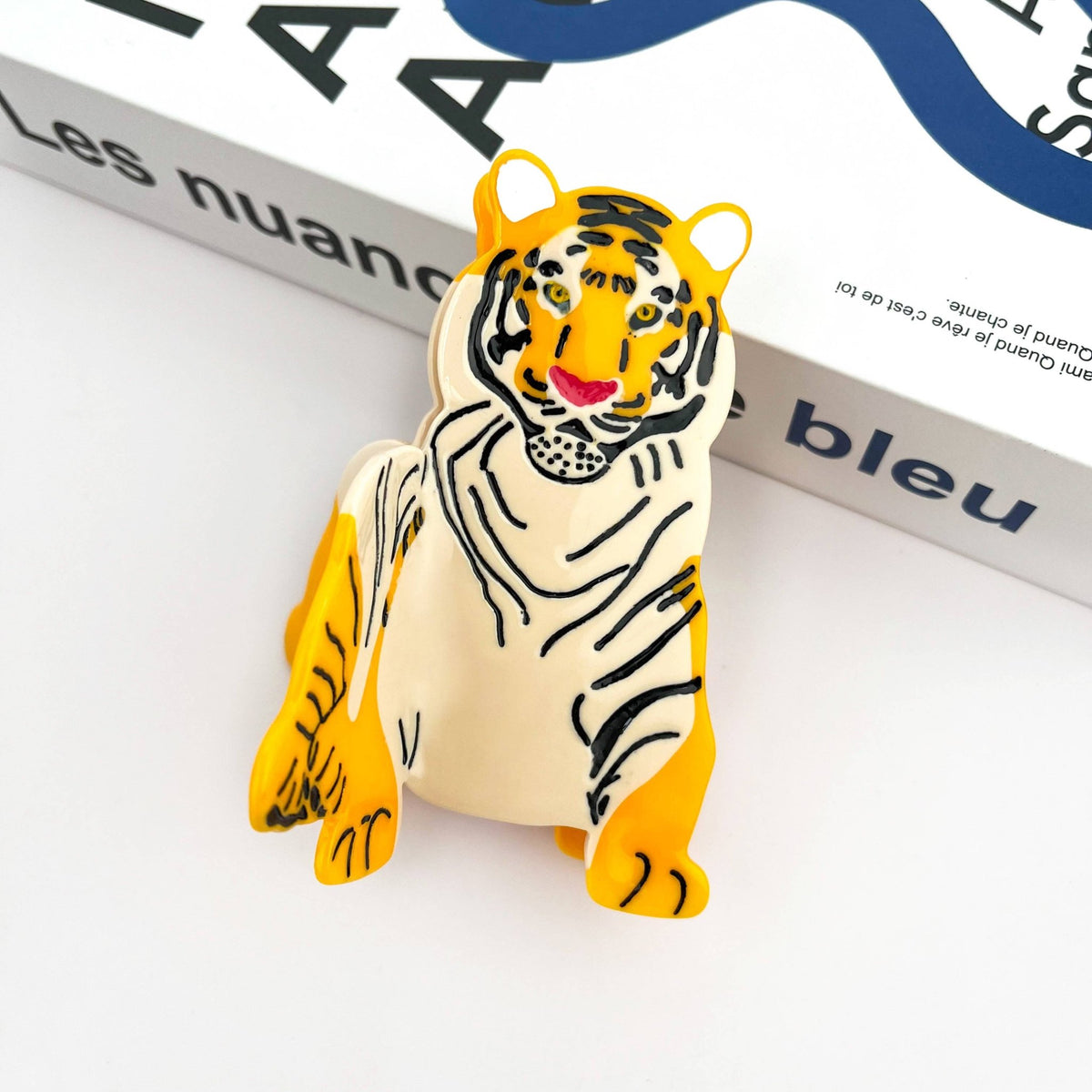 Fierce Tiger Hair Clip, Acetate Animal Claw Clip - Abigail Fox Designs Nantucket