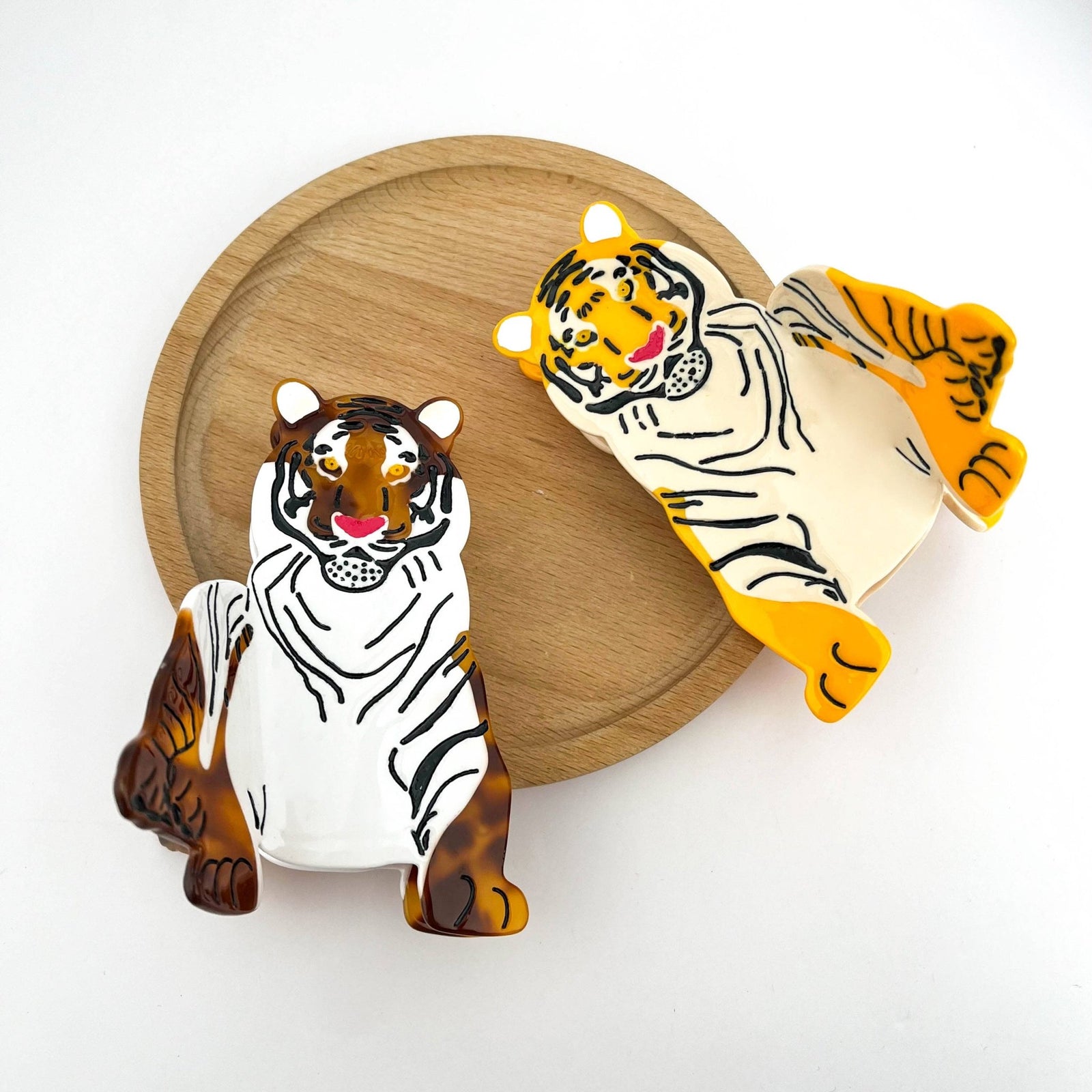 Fierce Tiger Hair Clip, Acetate Animal Claw Clip - Abigail Fox Designs Nantucket