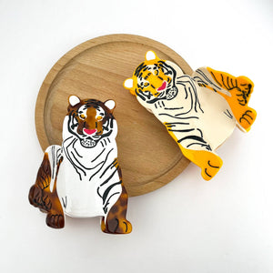 Fierce Tiger Hair Clip, Acetate Animal Claw Clip - Abigail Fox Designs Nantucket