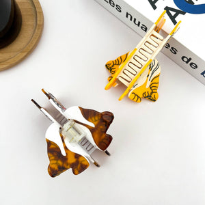 Fierce Tiger Hair Clip, Acetate Animal Claw Clip - Abigail Fox Designs Nantucket