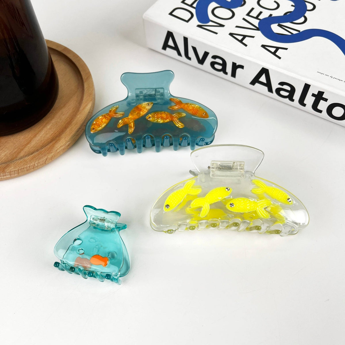 Fish Tank Hair Clip,Acetate Claw Clips - Abigail Fox Designs Nantucket