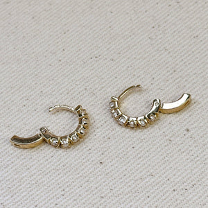 Fresh Water Pearl Hoop Earrings, 18k Gold Filled, Abigail Fox - Abigail Fox Designs