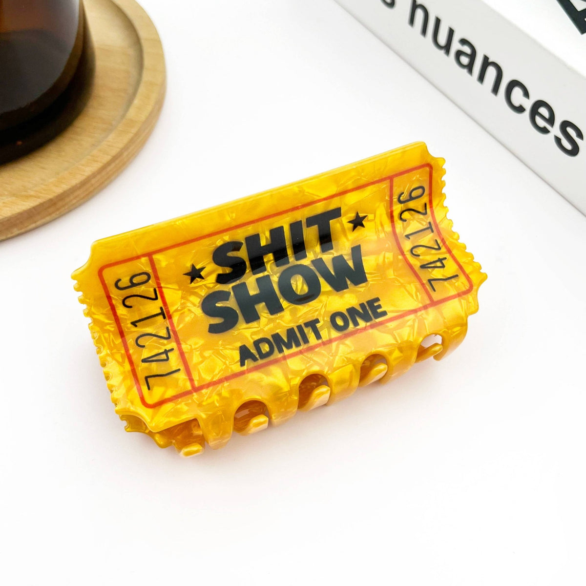 Funny Ticket Hair Claw Clip - Abigail Fox Designs Nantucket