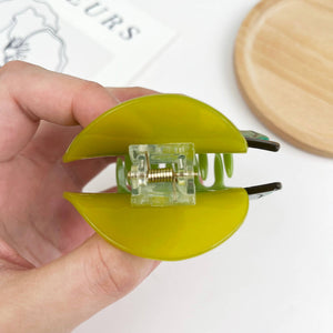 Green apple hair clips fruit claw clip - Abigail Fox Designs Nantucket
