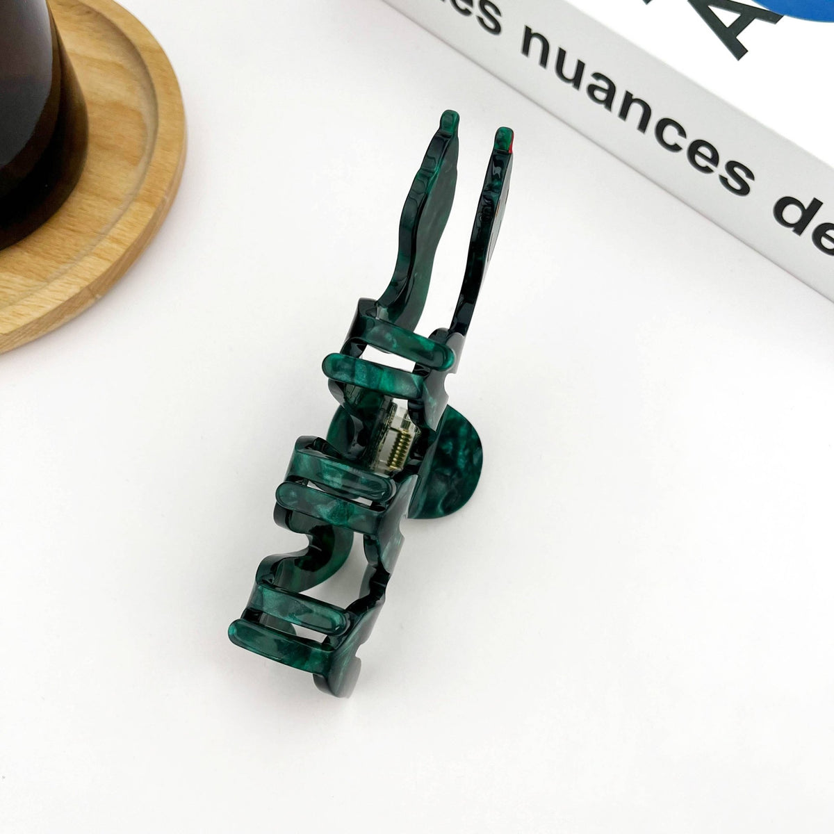 Green Snake Claw Clip, Reptile-Inspired Hair Accessory - Abigail Fox Designs Nantucket