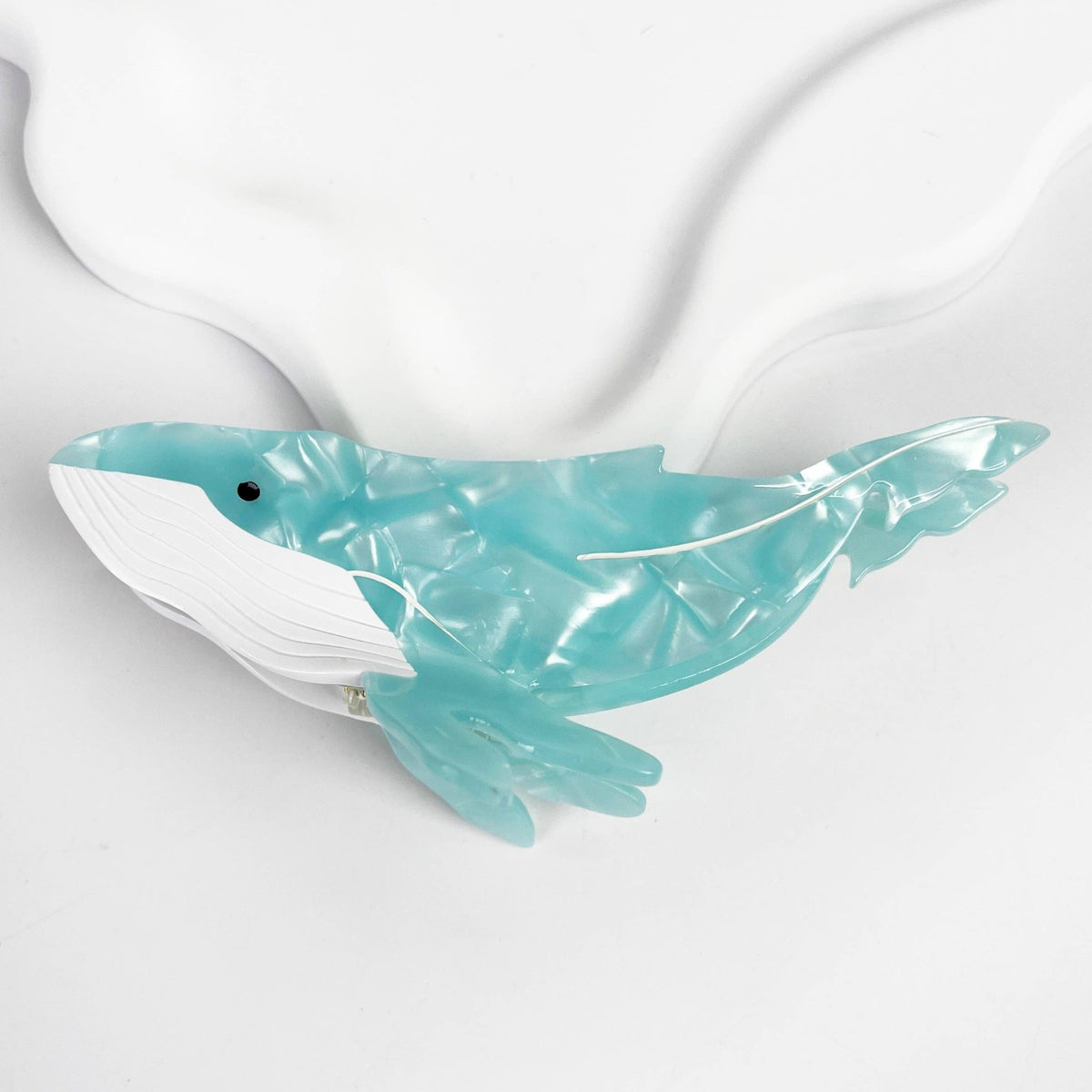 Green Whale Claw Clip - Abigail Fox Designs Nantucket