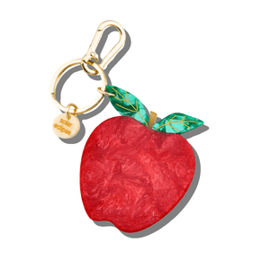 Hand-painted Apple Bag Charm + Keychain | Eco-Friendly - Abigail Fox Designs Nantucket